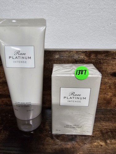 Avon Rare Platinum Intense Eau de Parfum Spray 1.7 Oz And Luxury Body Wash