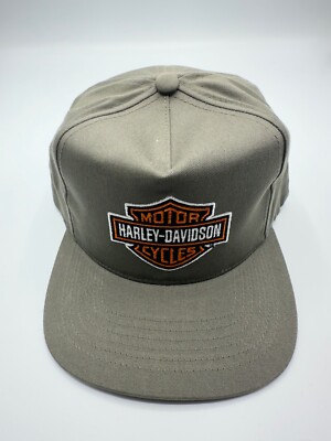 New Harley Davidson Logo Brown Graphic Adjustable Snapback Hat Cap One Size