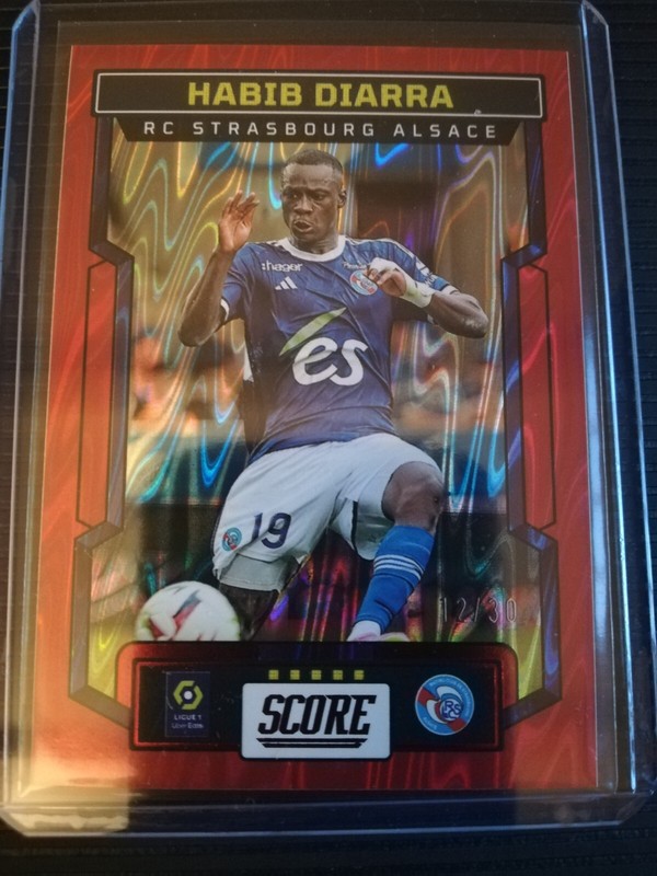 2023-24 Panini Score Ligue 1 Habib Diarra 12/30 Red Swirl Strasbourg 2024