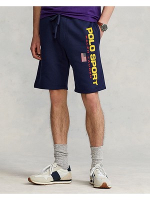 

POLO SPORT Мужские флисовые шорты темно-синего цвета с логотипом, Navy, 711750457002
