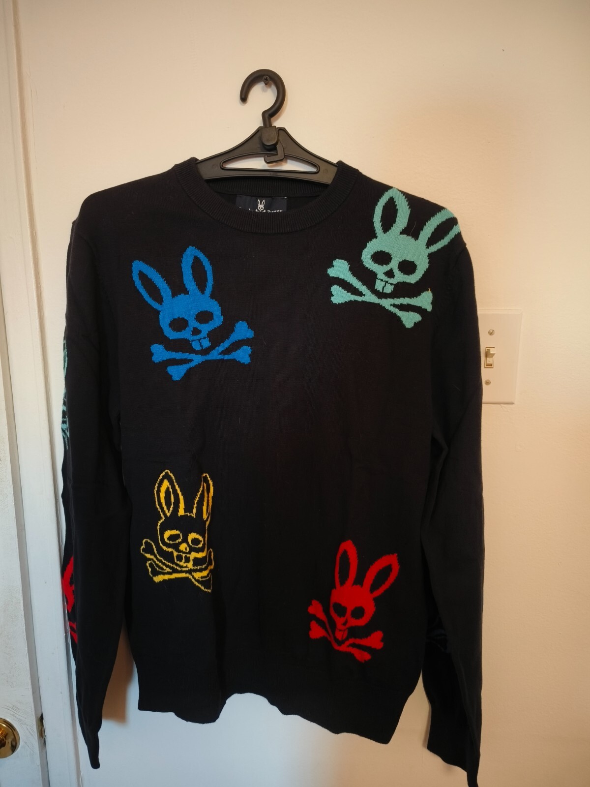メンズウェア Psycho Bunny Multiple Type Crew Knit MENS BLACK KINGSTON SWEATSHIRT | PSYCHO BUNNY