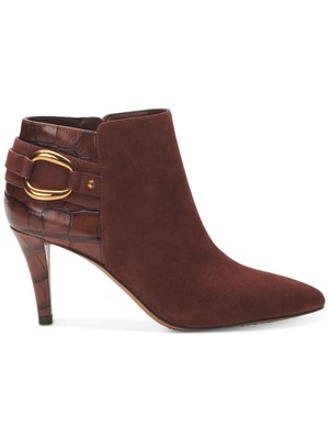 VINCE CAMUTO Женские коричневые крокодиловые ботильоны Selmente Minmond Stiletto 6,5 M