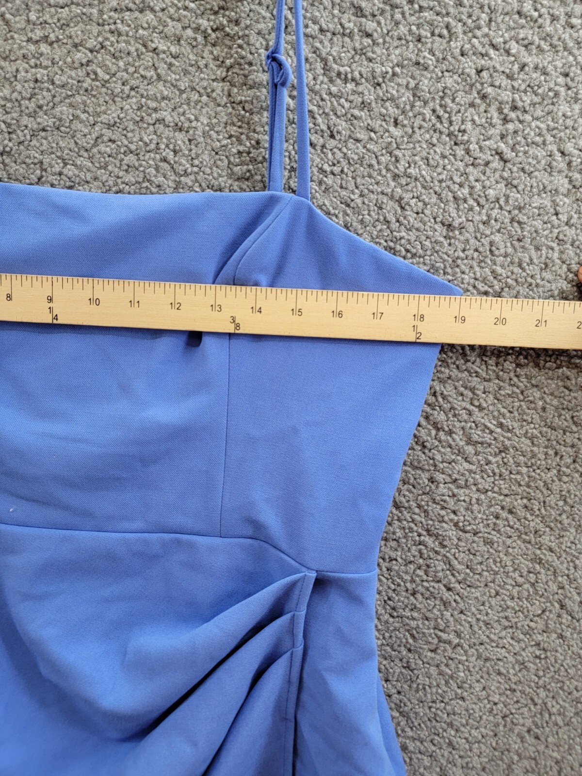 FRENCH CONNECTION Whisper Straight Mini Dress Women's 12 Baja Blue Zip Closure - Picture 5 of 13