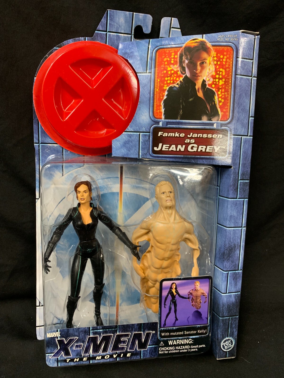 Toy Biz X-Men Famke Janssen as Jean Grey with Mutated Sen Kelly Action Figure