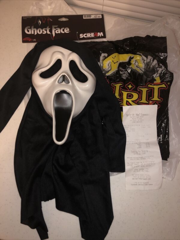 Rare Scream 4 Ghostface 2010 Scream Mask Ghost Face Fun World NEW Tags Receipt