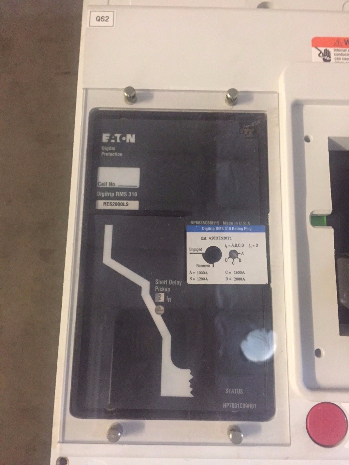 wire how panel to breaker VAC RGH320T33WP16 2000A Eaton Hammer 3pole Cutler / 690