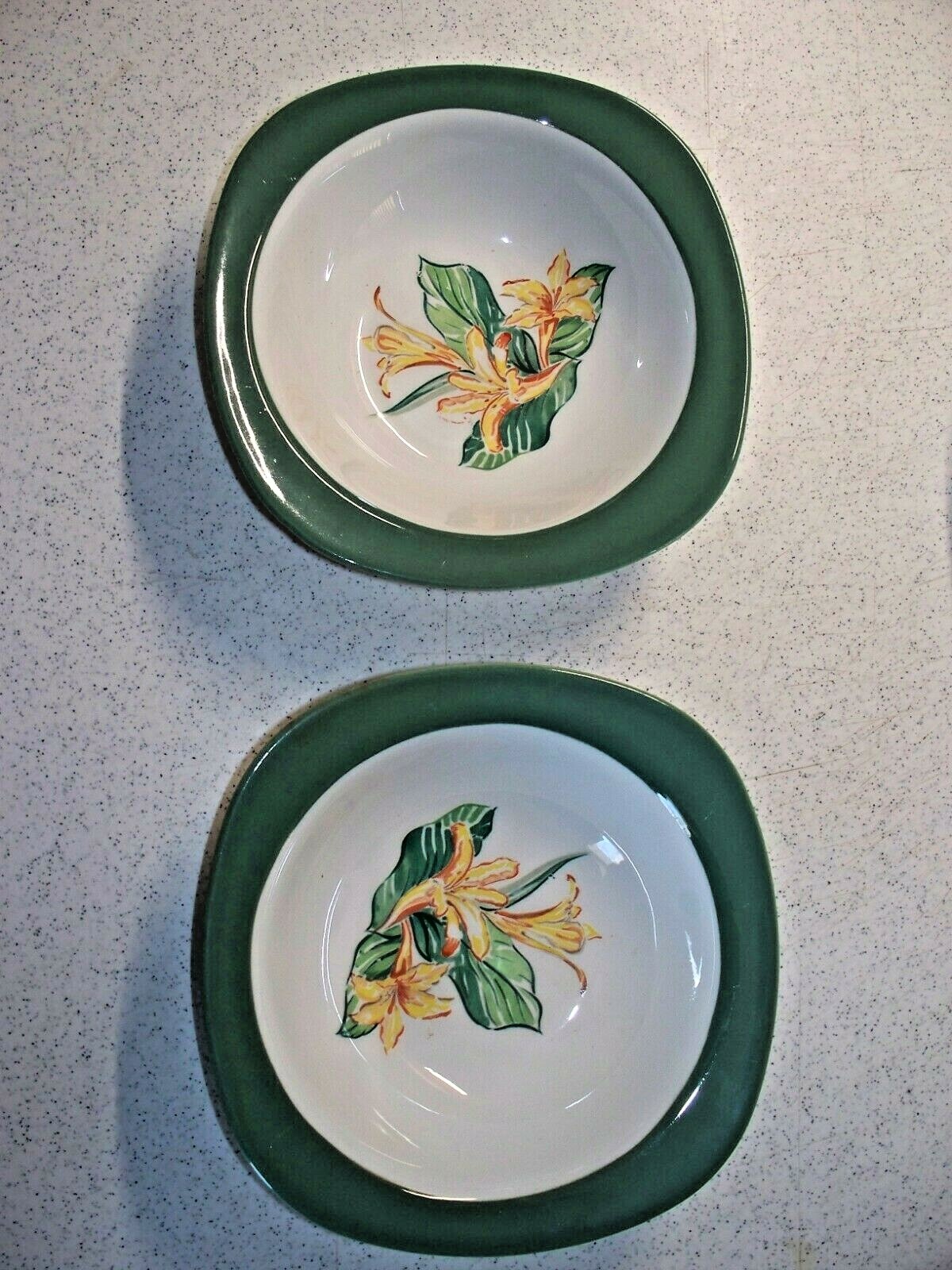 Taylor Smith & Taylor CONVERSATION Day Lily Design Mid Century 8 Soup Bowls