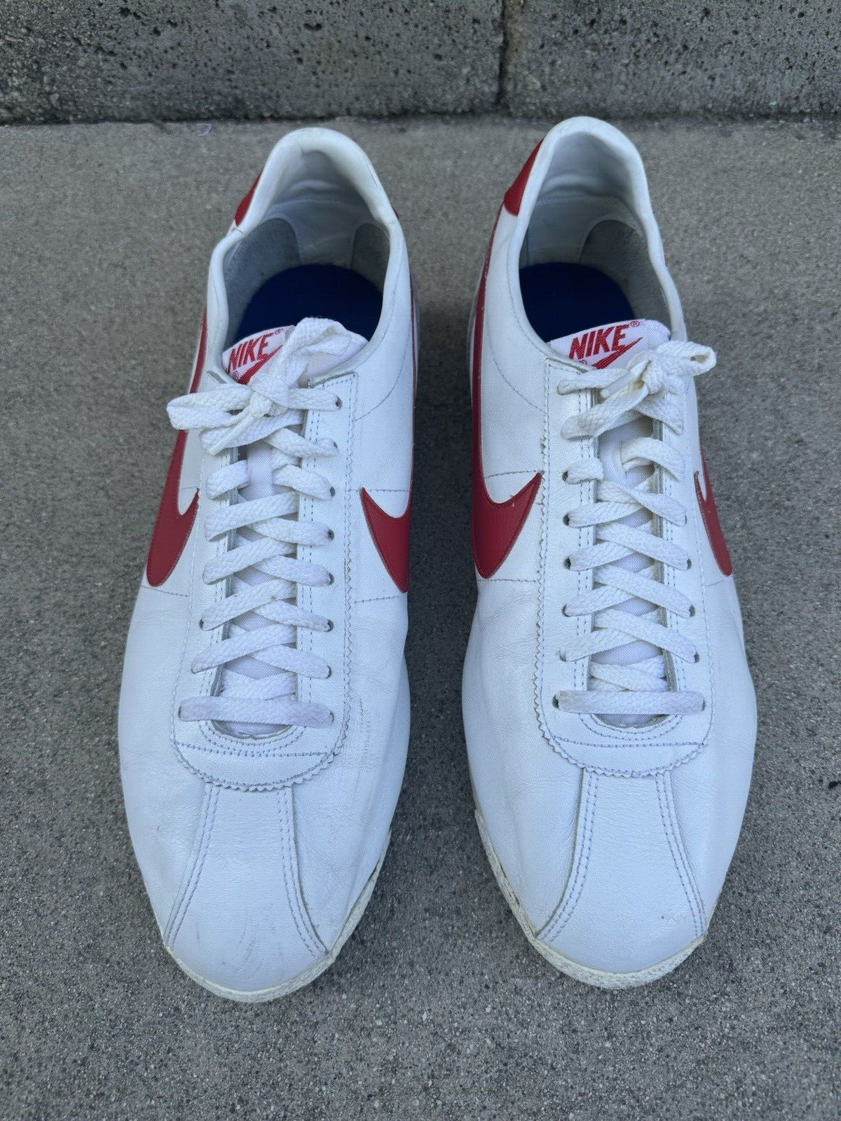 Vintage 80s 1982 Nike Cortez Forrest Gump Shoe Red White Blue 820406 PYI Sz 15