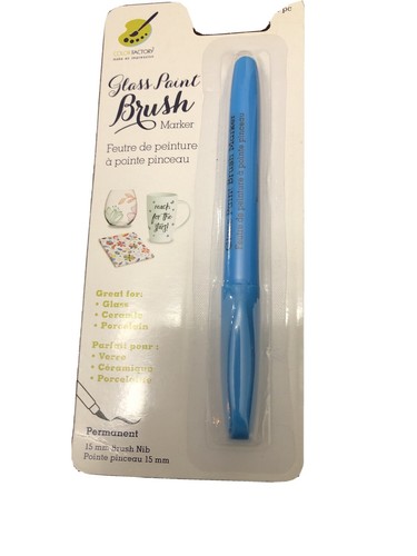 Color Factory Glass Paint Brush Marker, Permanent Color, Black