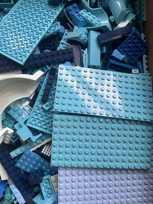 1.35kg Blue LEGO Bricks Pieces Job Lot Bundle Genuine LEGO Parts Job Lot