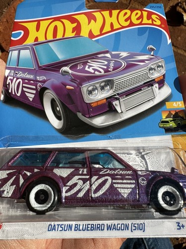 4台セット　ホットウィール　DATSUN BLUEBIRD WAGON 510 HotWheels Datsun Bluebird Wagon 510 Pink 2023 HW WAGONS