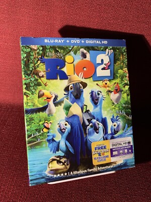 RIO 2 Blu-Ray + DVD + Digital 2014 W/ Slipcover SEALED (Pics)