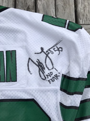 JEFF LAGEMAN AUTOGRAPH SIGNED GAME USED WORN 1992 NEW YORK JETS JERSEY COA JSA