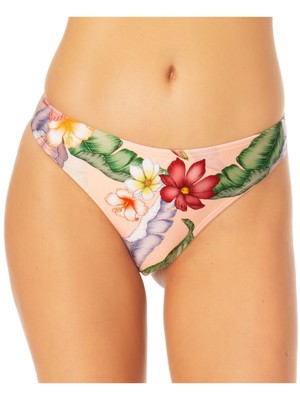 CALIFORNIA SUNSHINE Женское розовое бикини Sunshine Hipster Swimsuit снизу S
