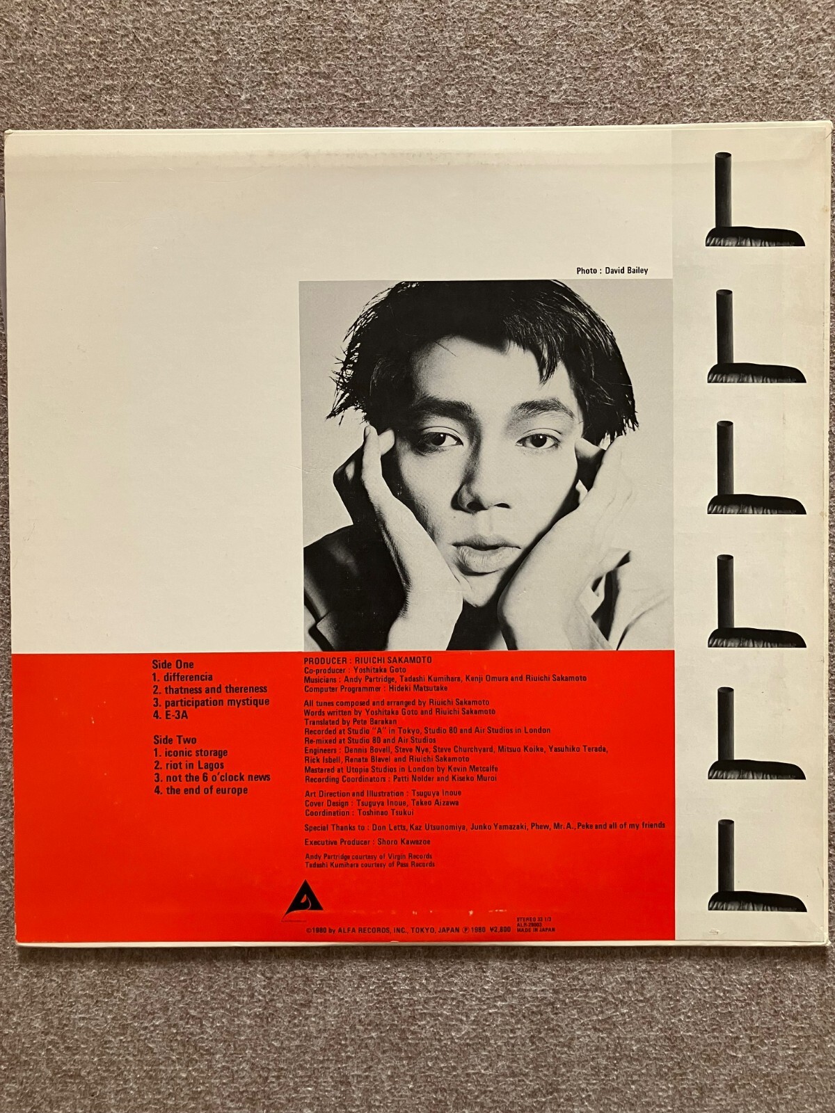 Ryuichi Sakamoto / B-2 UNIT , 1980 Alfa 坂本龍一 YMO LP