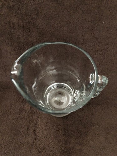 vintage clear heavy glass pitcher MEXICO