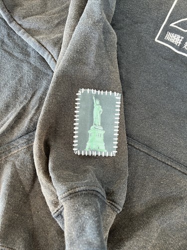 Pre-owned Travis Scott Authentic  Astroworld Nyc Hoodie Bleached Black Size Large