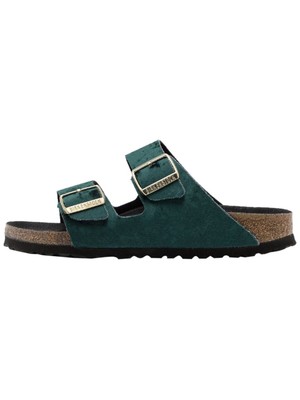 

BIRKENSTOCK Womens Green Cork Footbed Arizona Platform Slip On Sandals, Зеленый, 1021253