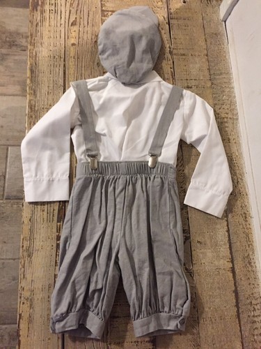 Lito Childrens Wear Grey Linen Knicker Suit