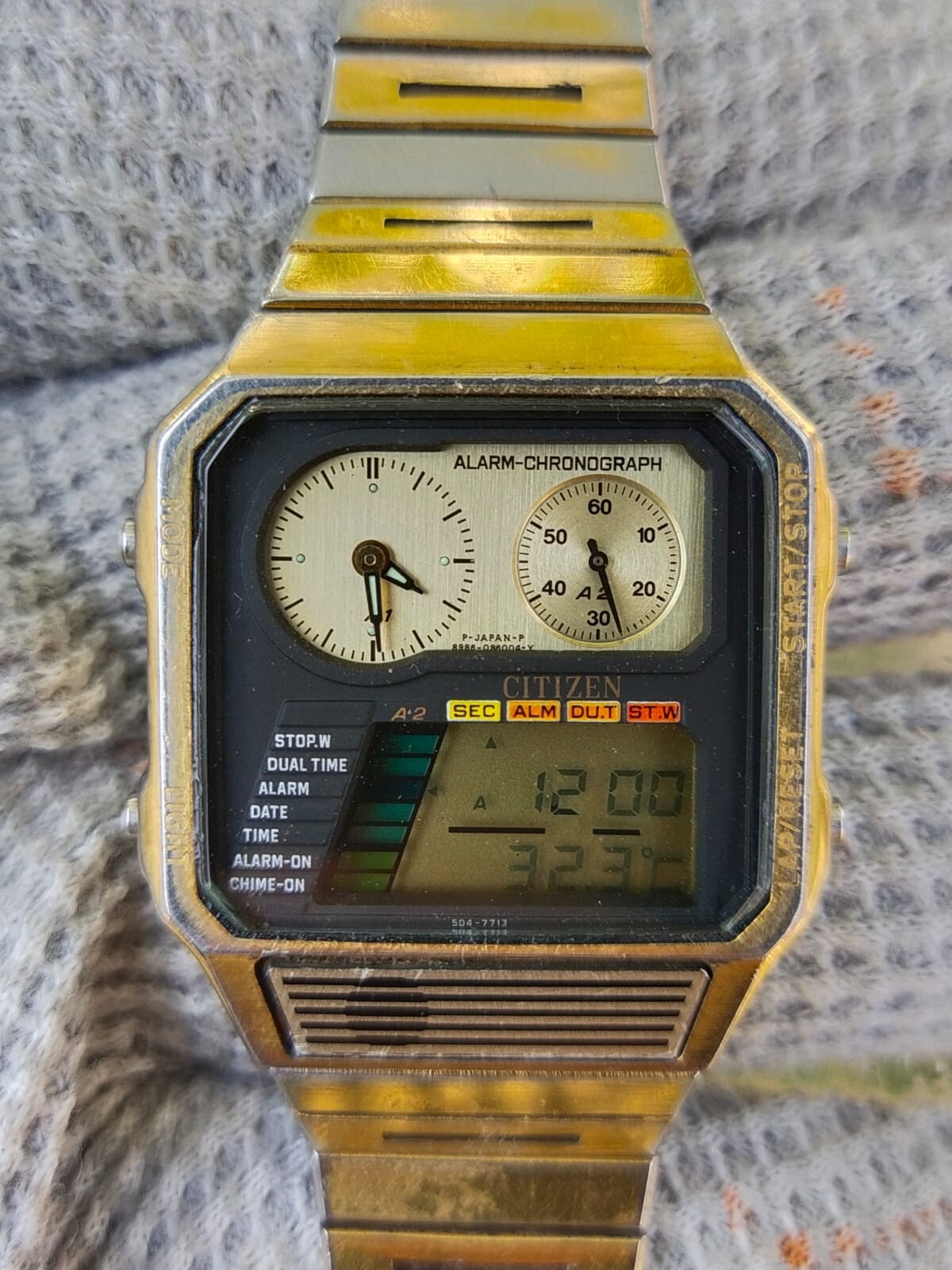 VINTAGE CITIZEN 8986-087089 Y ANA-DIGI CHRONOGRAPH MEN'S WATCH | eBay