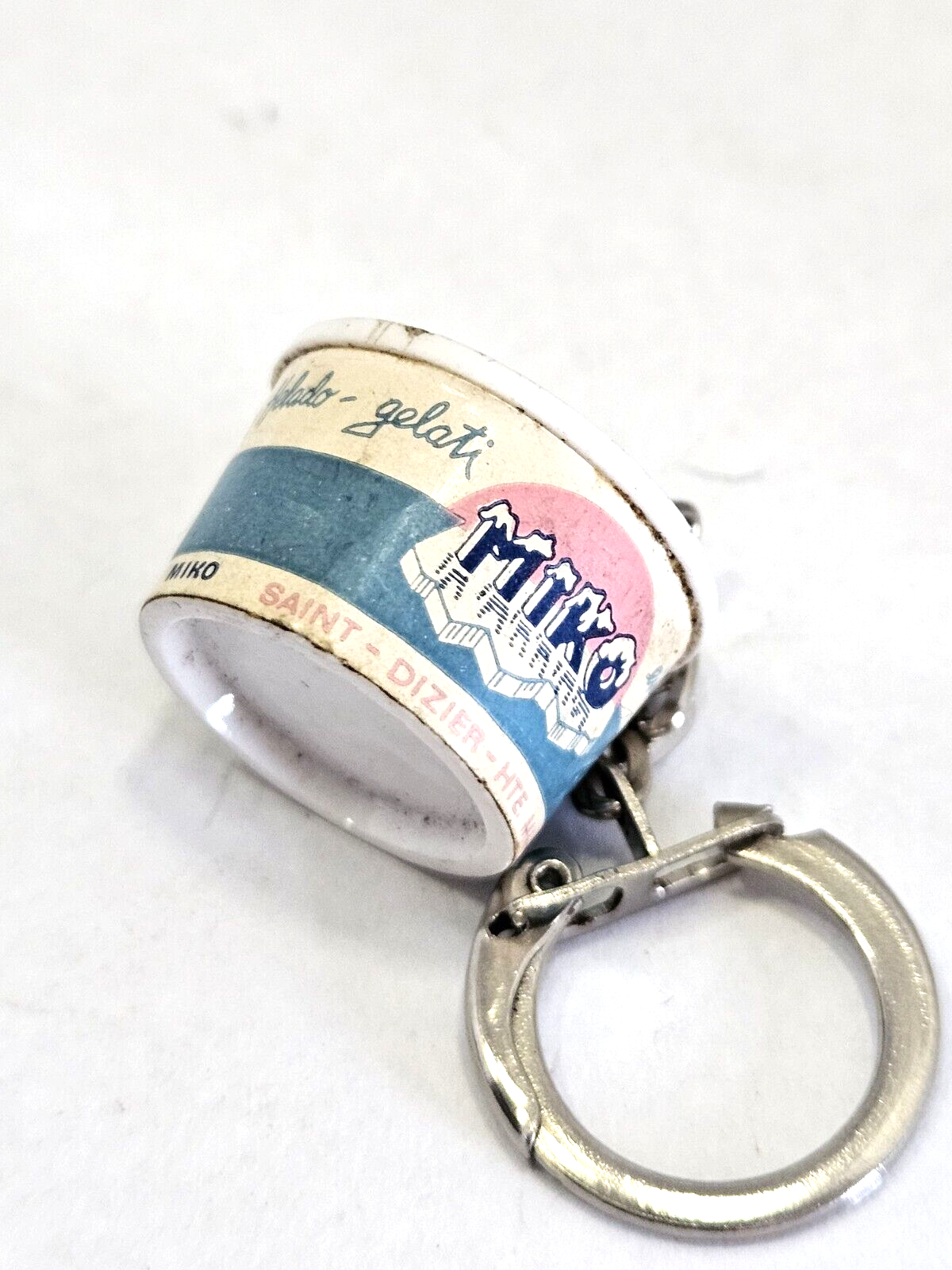 Keychain Ice Cream Miko Saint-Dizier Miniature 3D Vintage