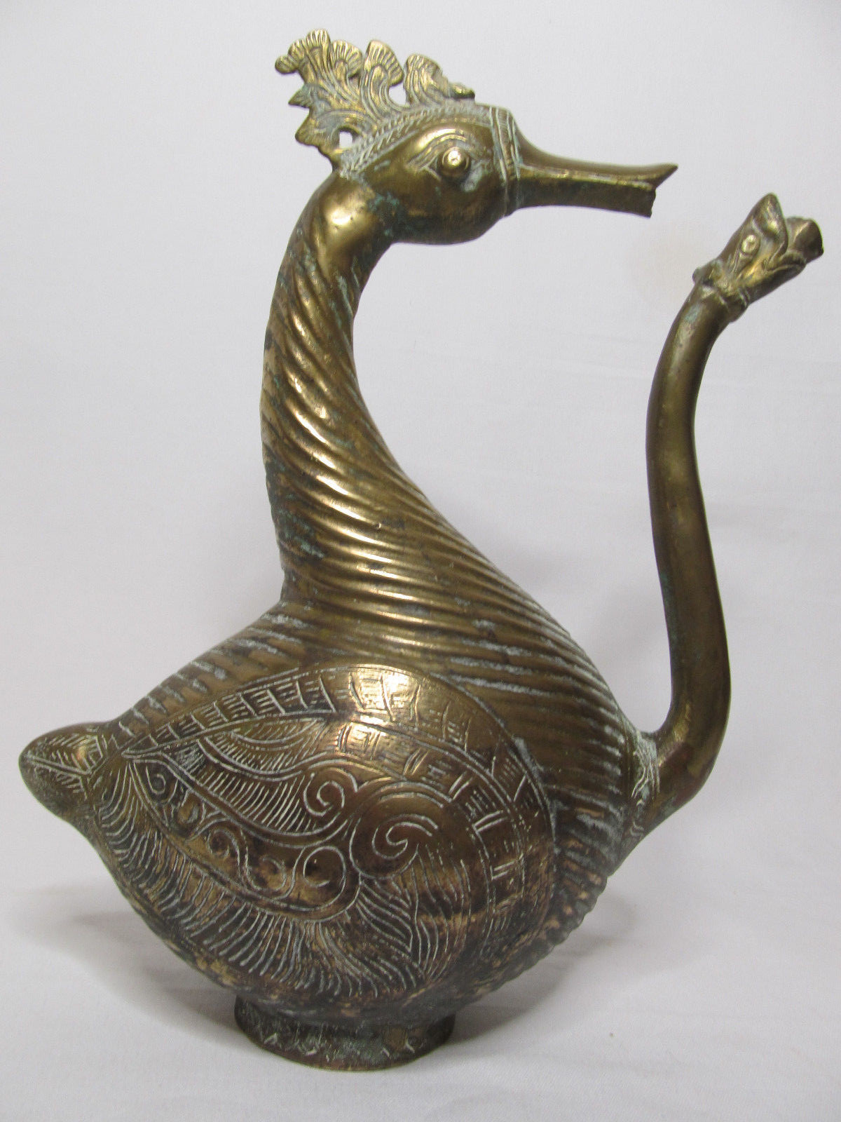 15th-17th C. Ewer Mughal Aquamanile Goose Deccan Islamic Persian Aftaba Dullah