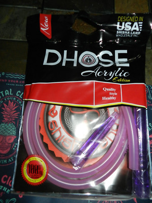 Shisha Land DHose  Acrylic (Dream Hose)  Pink Hookah Hose 72'' NEW