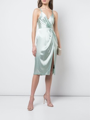 JILL STUART Womens Green Sleeveless Above The Knee Sheath Evening Dress Size: 8