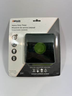 Woods 50012WD Outdoor 24-Hour HEAVY DUTY Mechanical Plug-In Timer, 2 Grounded