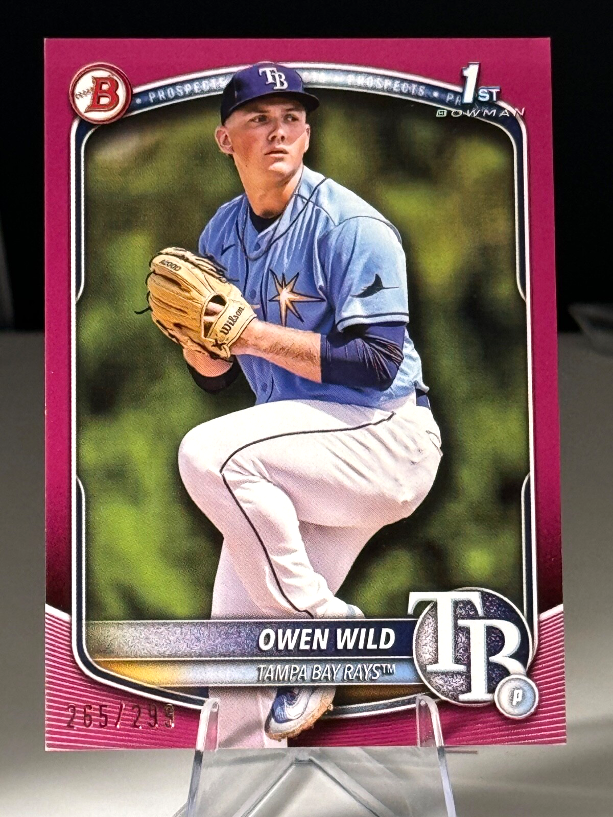 2025 Bowman Chrome Owen Wild 1st Collection Refractor and Paper
