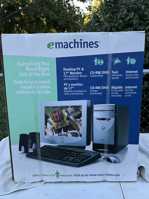 Emachines T2596 Desktop PC 2.50 GHz 60GB 256MB 17  Flat Monitor CD-RW/DVD NEW!!