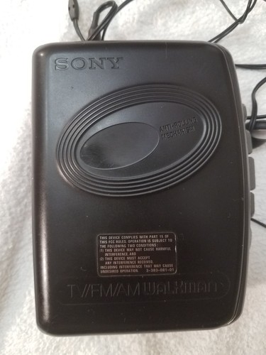 VTG Tested Working Sony WALKMAN WM-FX277 TV / AM / FM Stereo Mega Bass Cassette