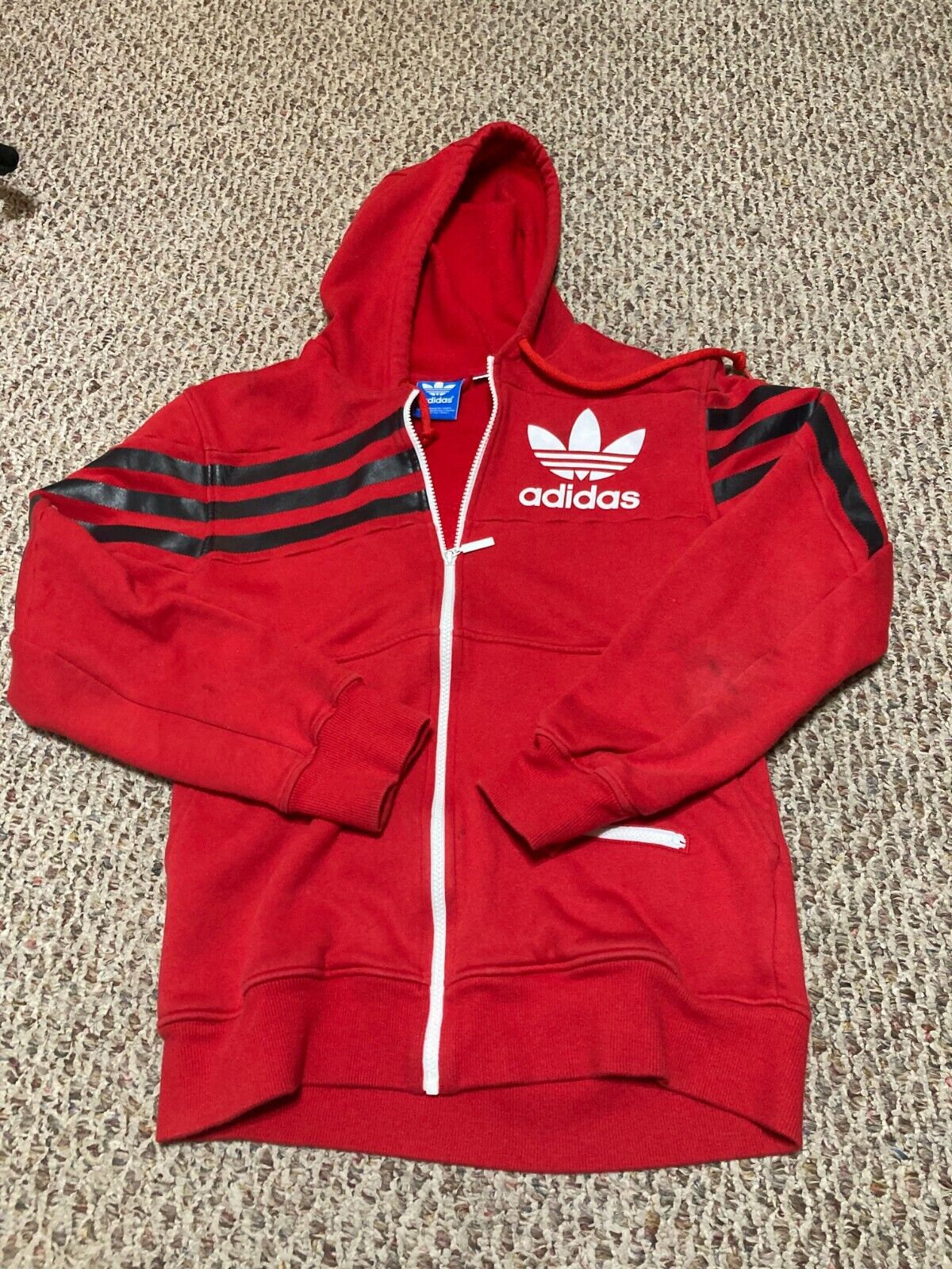 adidas Vintage Full Zipper Hoodie Older Logo sz S Item #501 adidas Vintage Full Zipper Hoodie Older Logo sz S Item #501