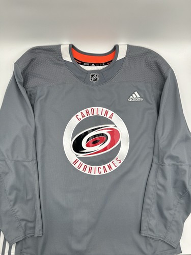 New Adidas Carolina Hurricanes Practice Gray Jersey Size 58