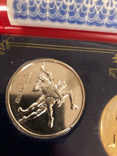 Royal Oak Mint 1988 Summer Olympic Games 3 Commemorative 3 Medal Set Wrestling