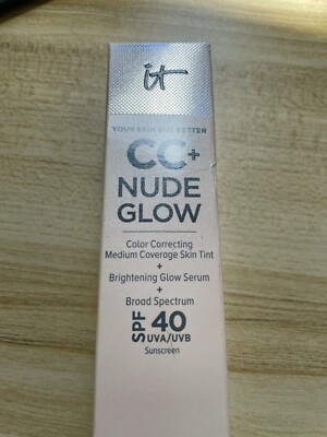 It Cosmetics CC+ Nude Glow Color Correcting Skin Tint SPF40  1.08 O Fair Light