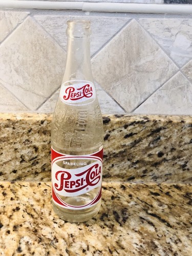 Vintage 1950s Empty Pepsi Bottle ACL Red White Single Dot New York NY