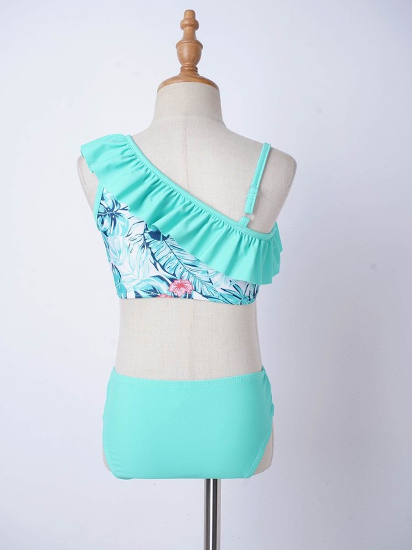 TiaoBug Mädchen Tankini Set - 2-teilig, Bunt, Sportlich, Für Schwimmen & Strand, Größen 104-152