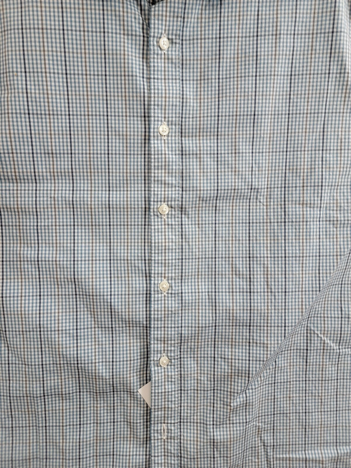 The Men's Store at Bloomingdale's Stretch Slim Fit Button Up Shirt Men's L Slate - Picture 8 of 17