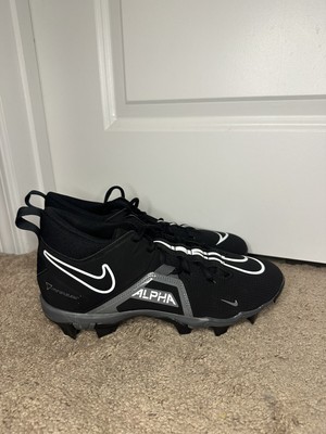 Nike Alpha Menace 3 Shark Football Cleats Black Size 11 CV0584-010 NEW