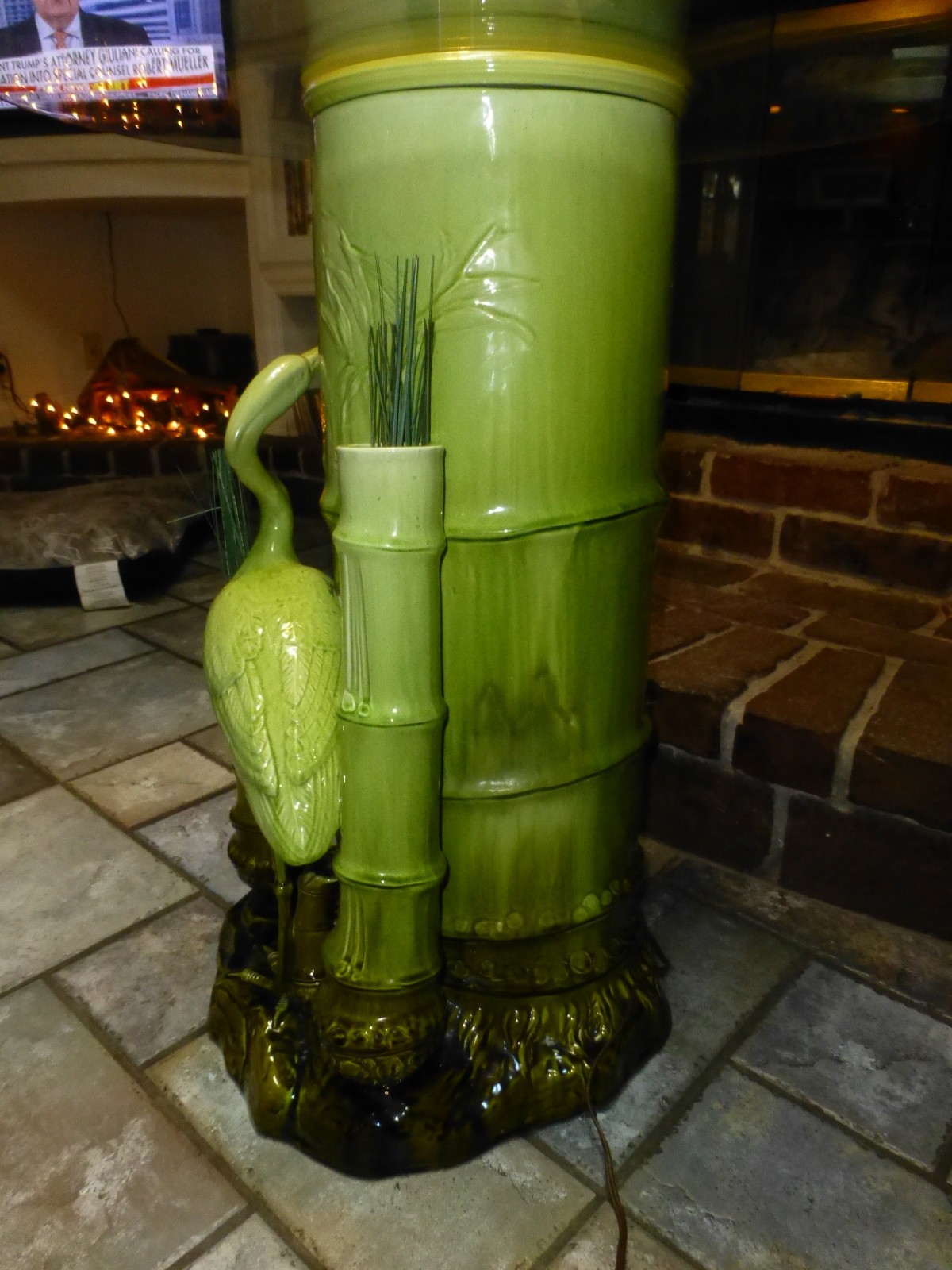 Bretby Majolica Cane Stand , Tooth & Co LTD ,  Art  Nouveau , Lamp