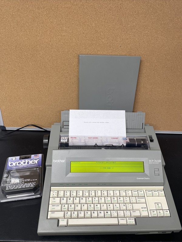 Brother typewriter photos of Brother WP760D by year then serial number