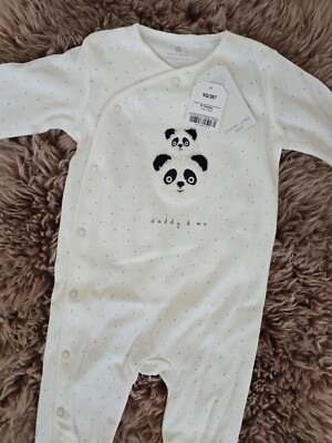 NEXT Sleepsuit BABYGROW Daddy & Me NEW 9-12 MONTHS Baby Boy Girl Unisex Cotton