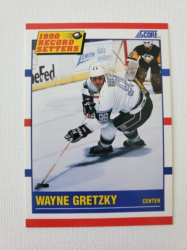 Wayne Gretzky Center 1990 Record Setters Score Hockey card