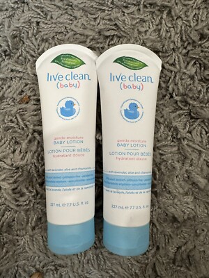 Live Clean Baby Gentle Moisture Lotion, 7.7 oz. LavenderAloeChamomile Lot of 2