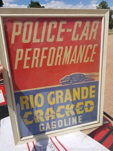 Rio Grande Cracked Gasoline Poster, original, framed
