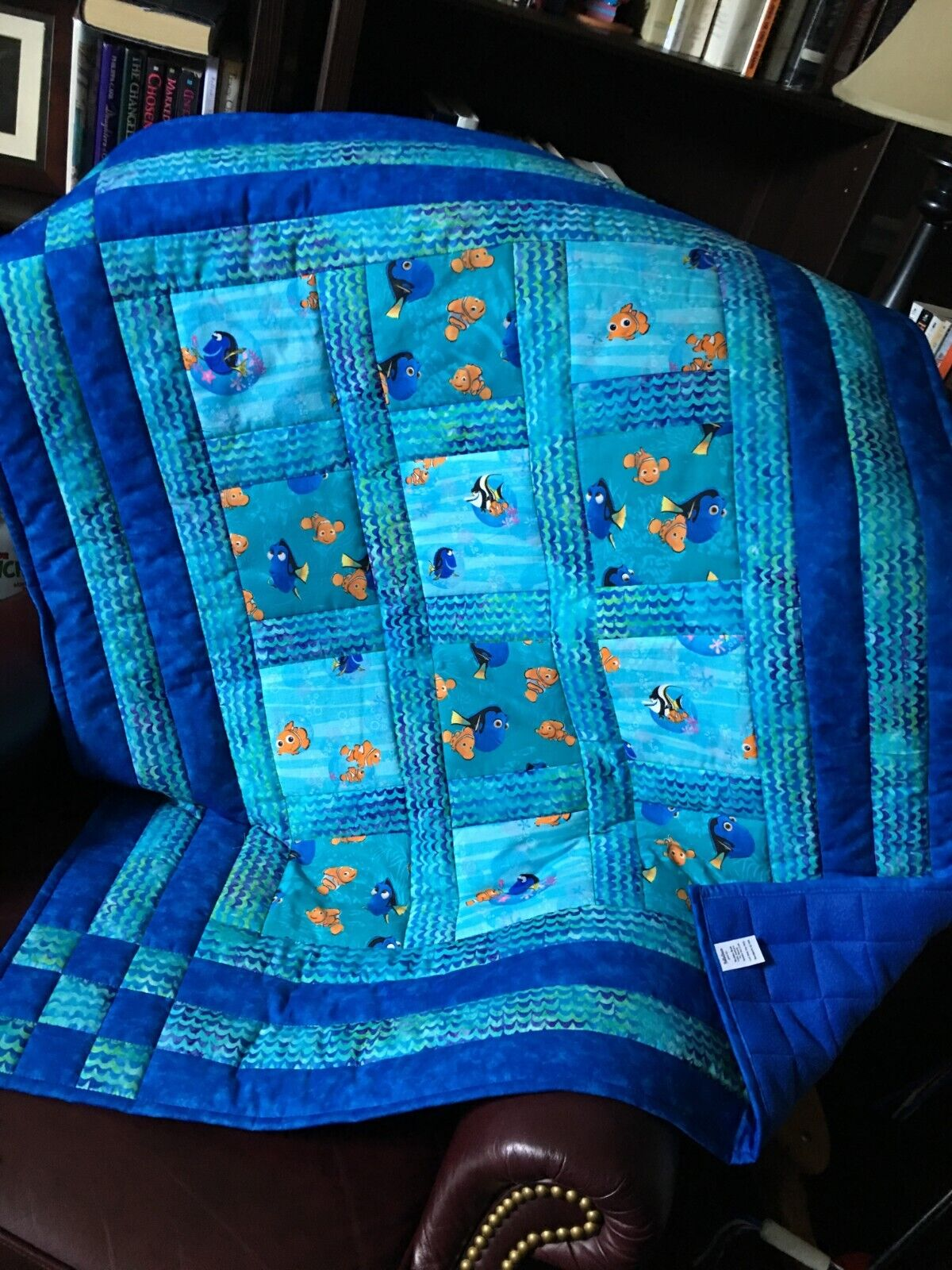 OOAK Finding Nemo/Dory Fabric Baby/Child/Toddler Quilt/Comforter/Blanket/Throw
