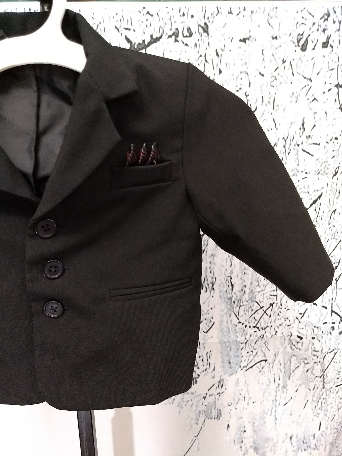 Color Me Nice Infant 2-Piece Boy's Baby Size 9M Black Tuxedo Formal Wedding