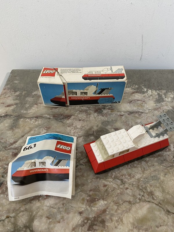 Rare Lego Vintage 1977 Hovercraft Complet En BoÃTe RÃF 663 ! Bel ÃTat