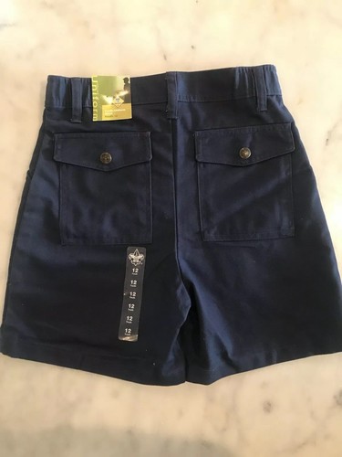 NWT Boy Scouts of America BSA Navy Blue Uniform Troop Camp Shorts - Size 12